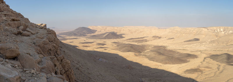 Scenic view of desert against sky