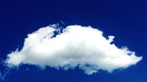 Low angle view of clouds in blue sky