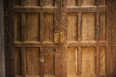 Full frame shot of old wooden door