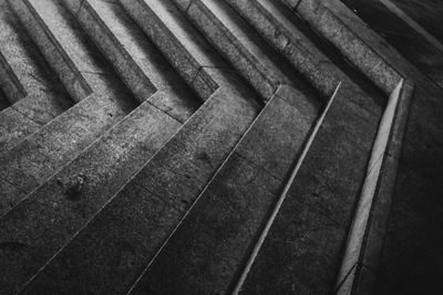 High angle view of steps