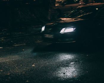 Car on street at night