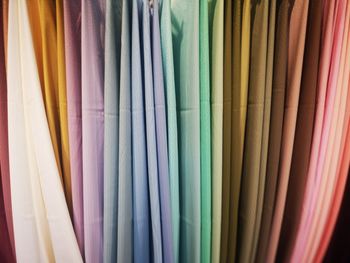 Full frame shot of colorful fabric for sale