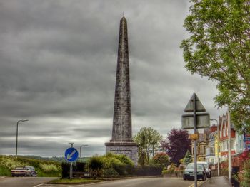 View of road against cloudy sky