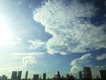 Low angle view of buildings against sky