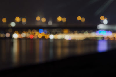 Defocused lights at night