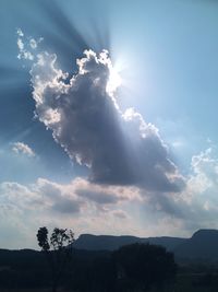 Scenic view of landscape against cloudy sky