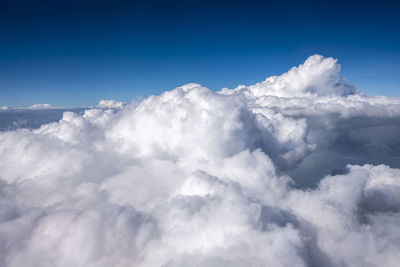 Low angle view of clouds in blue sky