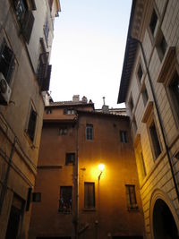 Low angle view of buildings against sky
