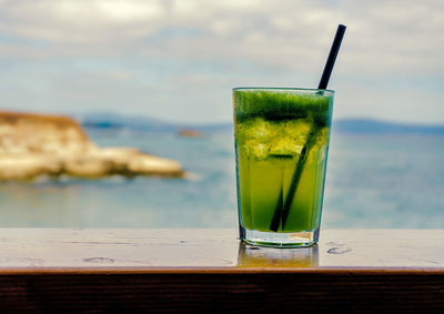 Close-up of drink on table