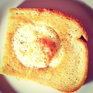 Close-up of bread in plate