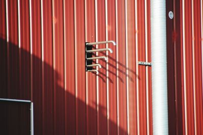 Full frame shot of red wall