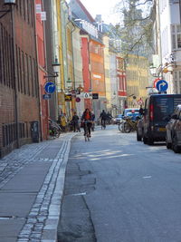 View of street in city