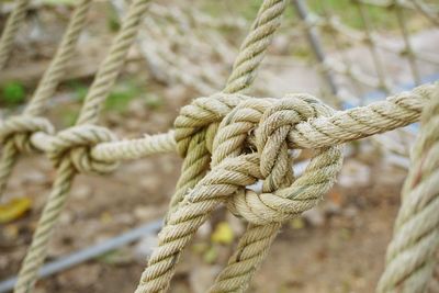 Full frame shot of tied up ropes