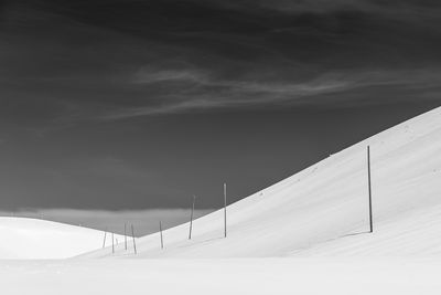 Scenic view of snow covered landscape