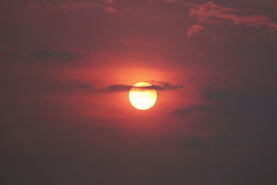 Scenic view of sun against sky during sunset