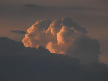 Scenic view of dramatic sky during sunset