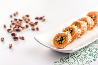 Close-up of food on table