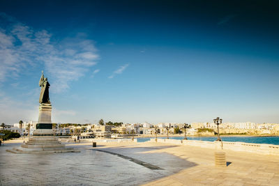 View of city against blue sky