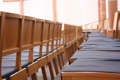 Close-up of wooden table