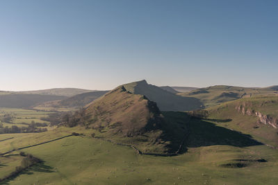 Scenic view of landscape against clear sky