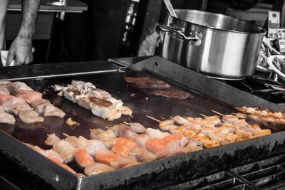 Close-up of preparing food