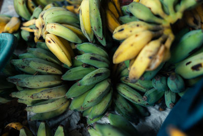 Bananas for sale at market stall