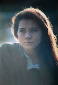 Close-up portrait of young woman