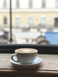 Close-up of coffee on table