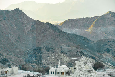 Scenic view of mountain range against sky