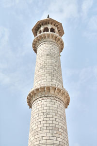 Low angle view of lighthouse against sky