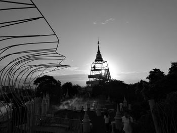 Panoramic view of built structure against sky