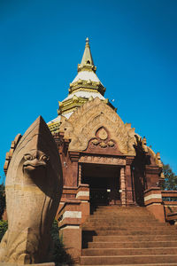 Low angle view of temple against clear sky