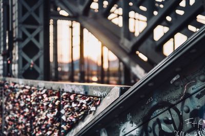 Close-up of metal railing 