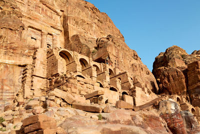 Low angle view of old ruins