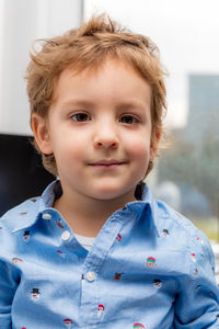 Portrait of cute boy smiling