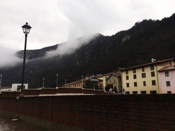 Street against sky during winter