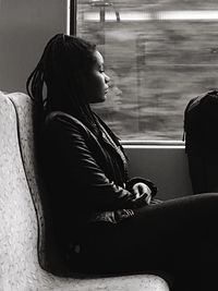 Woman sitting on bench