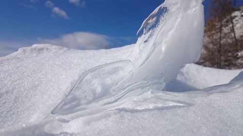 Snowcapped mountains against sky