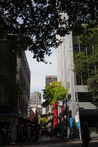 View of buildings along road