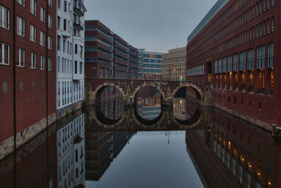 Reflection of buildings in canal