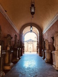 Corridor  with headless roman sculptures in osimo 