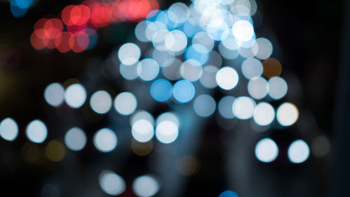 Defocused lights at night