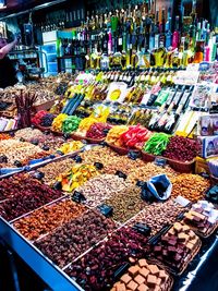 Various fruits for sale at market stall