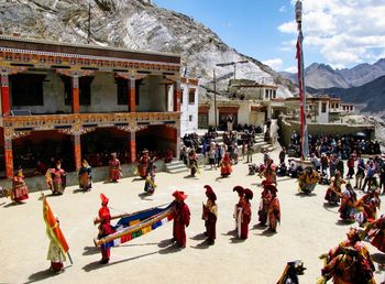 People walking on street