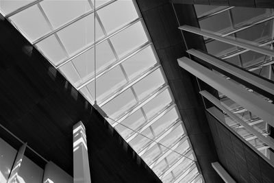 Low angle view of modern building against sky