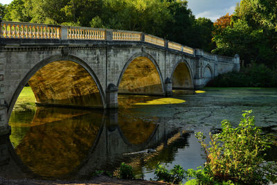 Bridge over river against sky