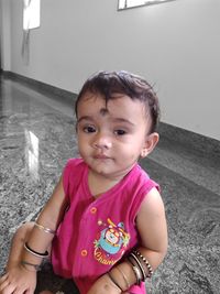 Portrait of cute girl