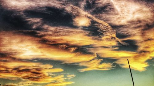Low angle view of cloudy sky