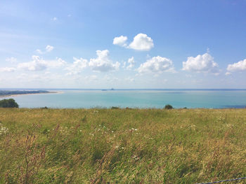 Scenic view of sea against sky