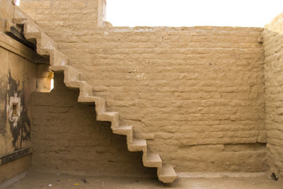 Stairs along built structures